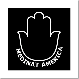 Inverted Hamsa of Medinat America Posters and Art